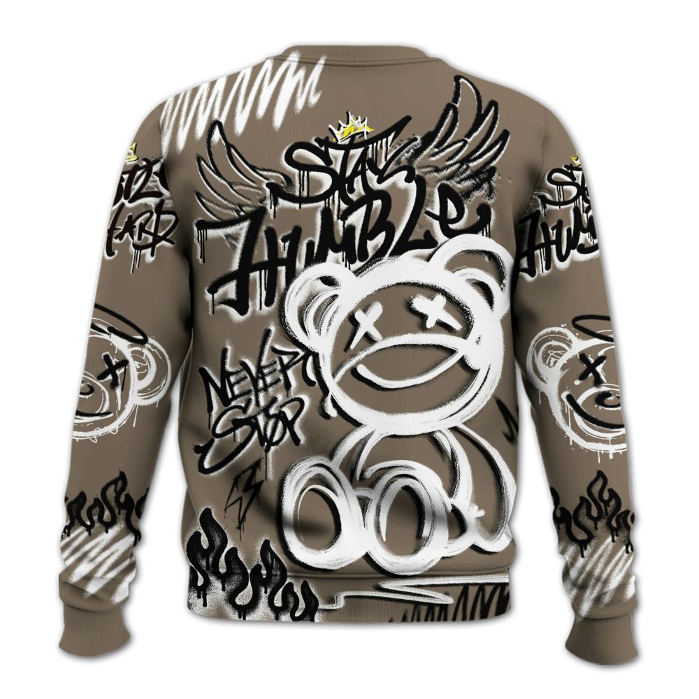 Sweatshirt To Match Low OG Dark Mocha 1s - Humble Drip Streetwear Graffity All Over Print