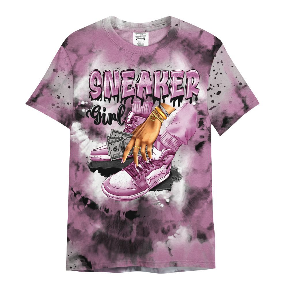 Shirt To Match Neutral Grey Black White Orchid 4s - SNEAKER Girl Money Drip Tie Dye All Over Print