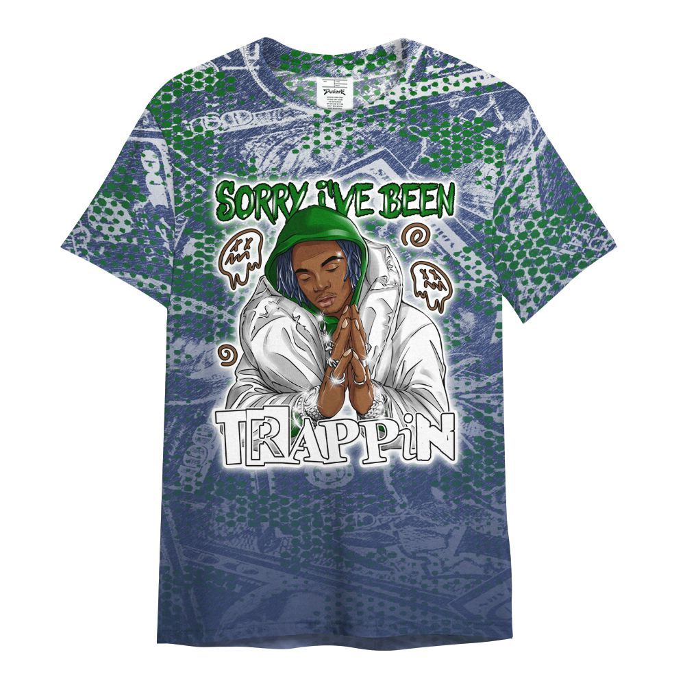 Shirt To Match Midnight Navy 13s - Trappin' Banknote All Over Print