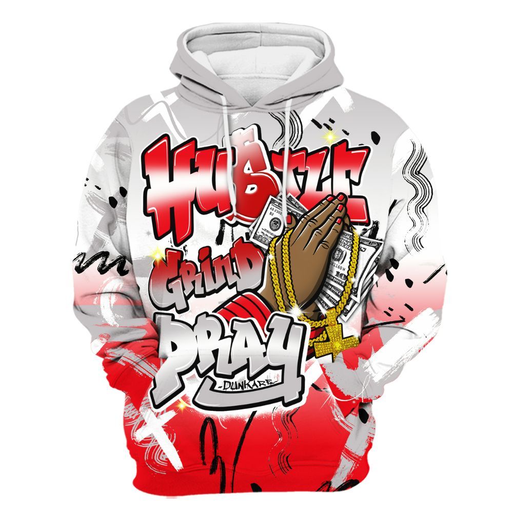Hoodie To Match Air Max 1 Low Poly - Money Hustle Grind Pray All Over Print