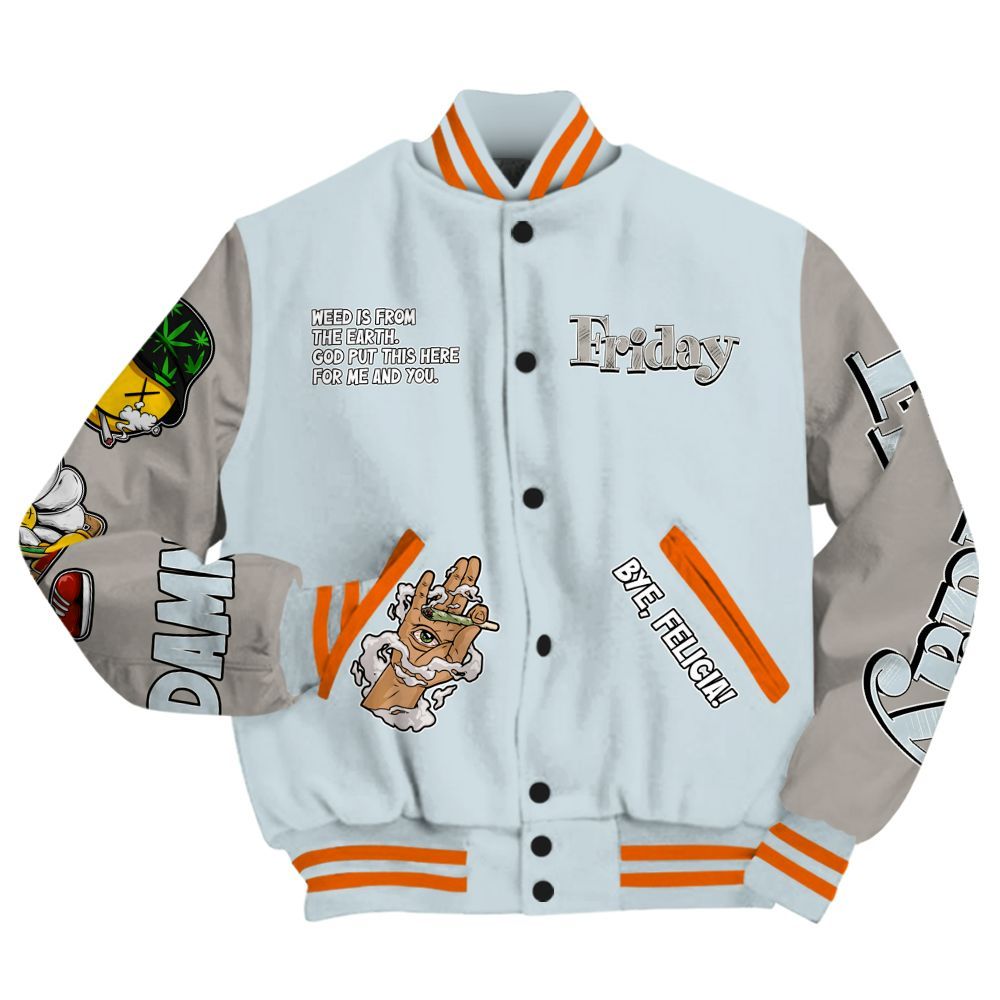 Varsity Jacket To Match Retro High OG Alaska 1s - Friday Sneaker Stress Style All Over Print