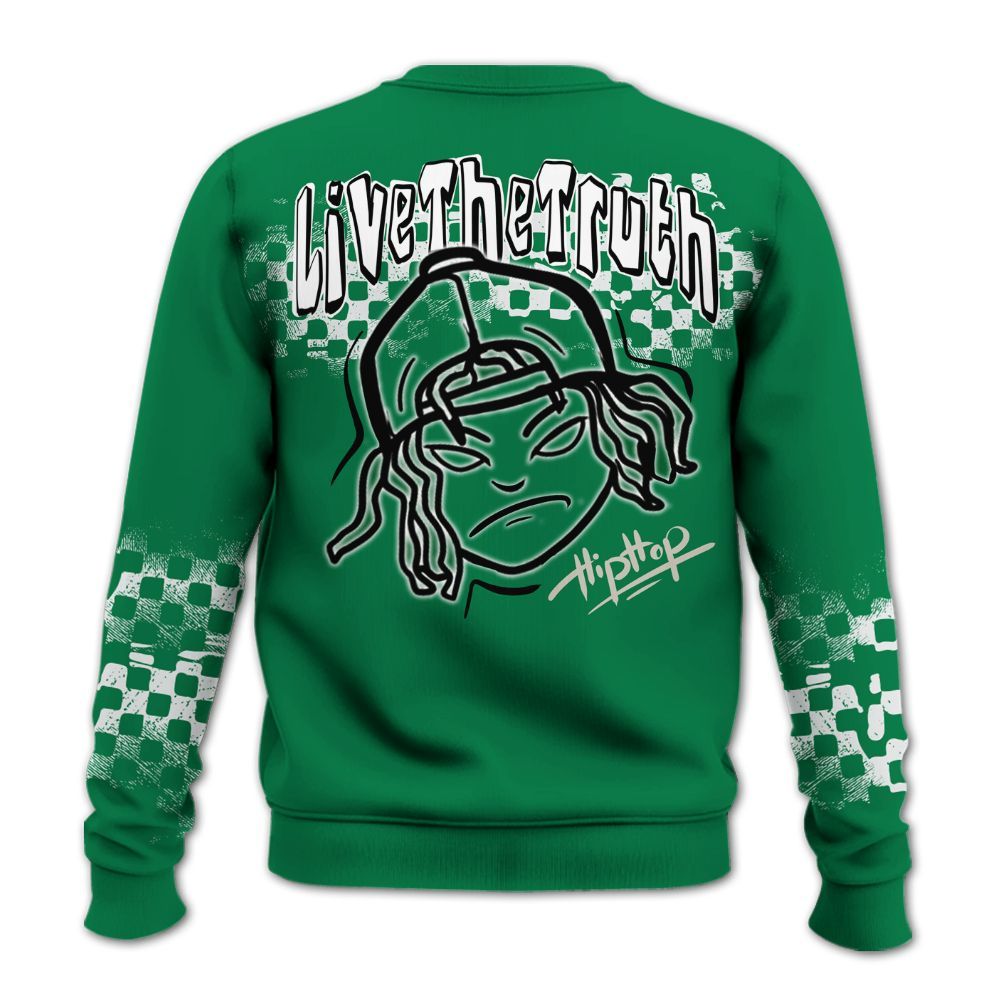 Sweatshirt To Match Lucky Green 2s - Feel Life Street Style All Over Print