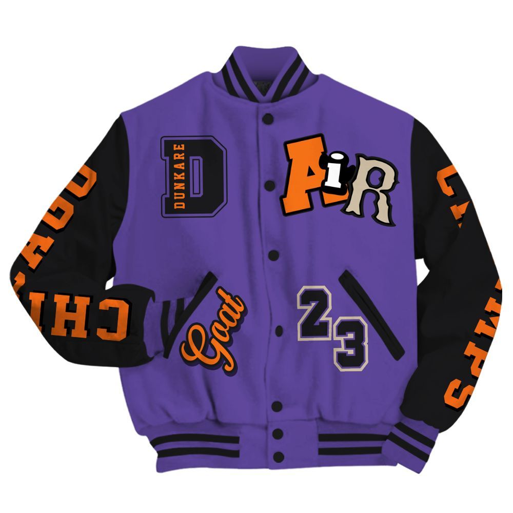 Varsity Jacket To Match Air Max Waffle SP Voltage Purple - AIR Number 23 GOAT All Over Print