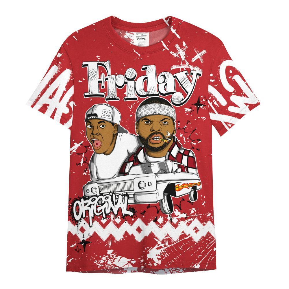 Shirt To Match Retro Cherry 12s - Friday Sneaker Crayon All Over Print