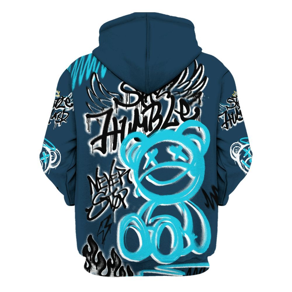 Hoodie To Match Air Navy Baltic Blue - Humble Drip Streetwear Graffity All Over Print