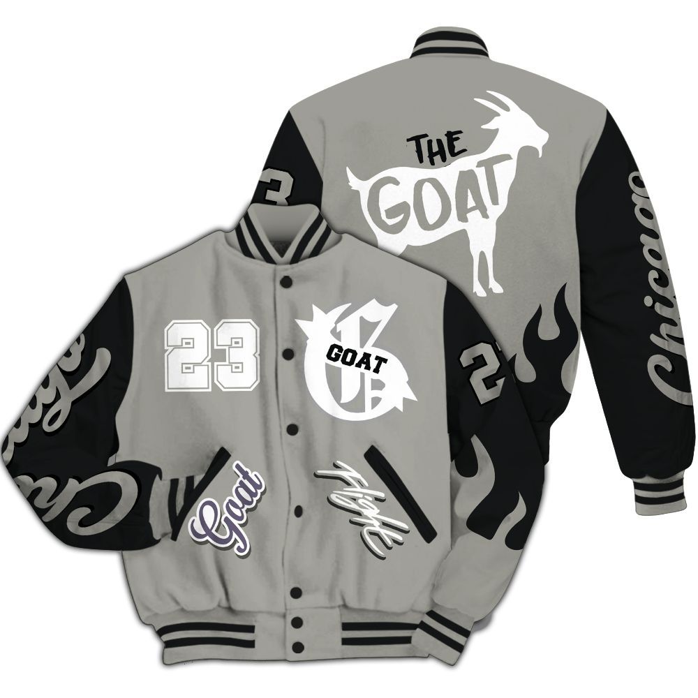 Varsity Jacket To Match High Satin Shadow 1s - The G.O.A.T Flight Streetwear All Over Print