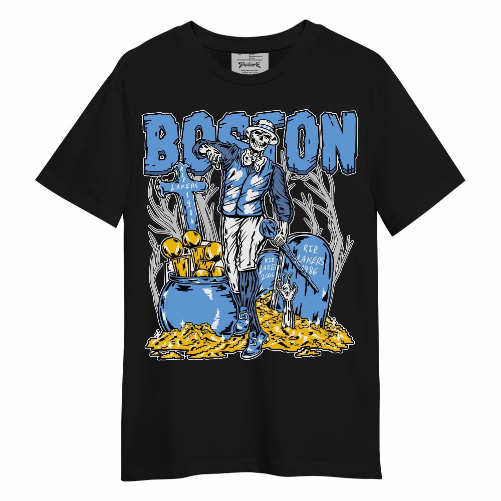 Shirt To Match University Blue 6s - Goldrush Skeleton Unisex Shirt
