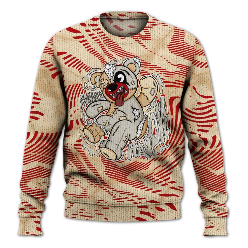 Knitted Sweater To Match Dunk Low Strawberry Waffle - Havok Bear