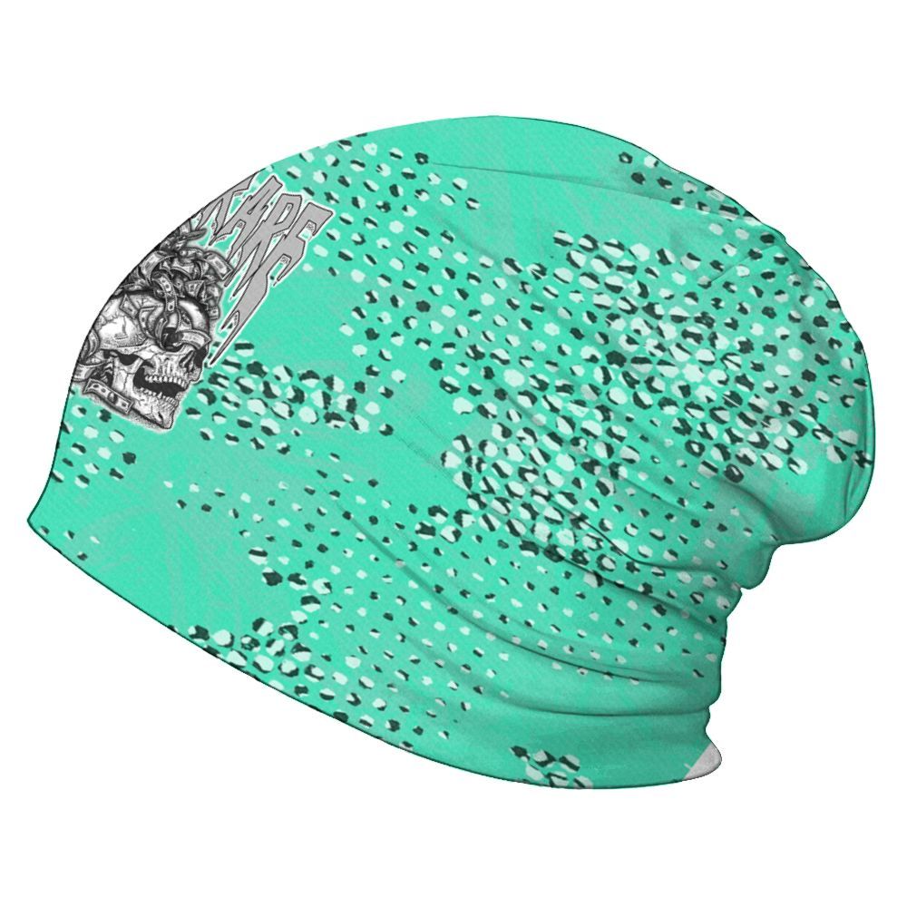 Beanie Hat To Match Black Green Glow 3s - From Rags To Riches Graphic