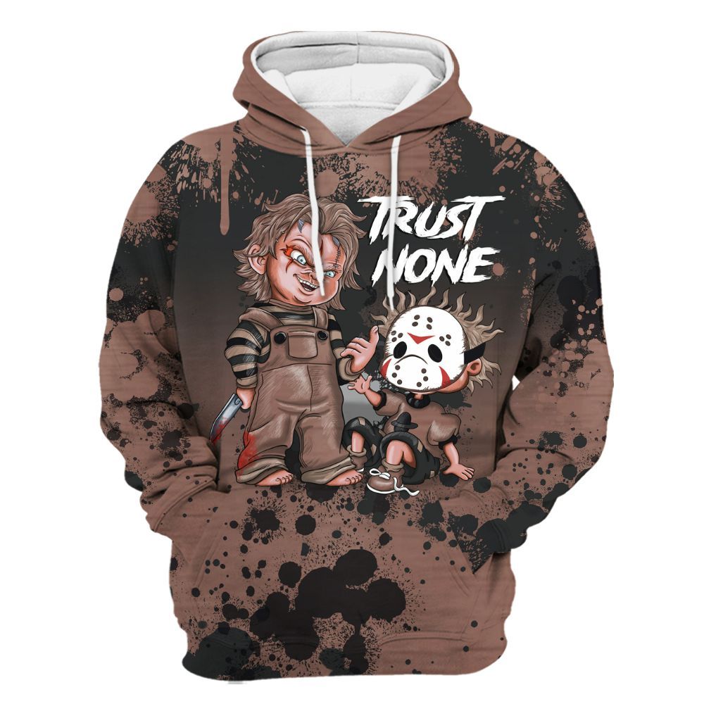 Hoodie To Match KD 4 Christmas - Trust No One Scary All Over Print