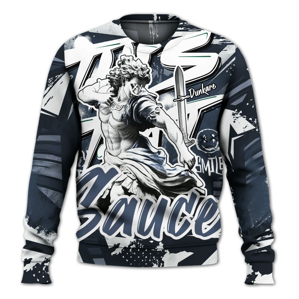 Sweatshirt To Match Low Diffused Blue 11s - This That Sauce Retro All Over Print