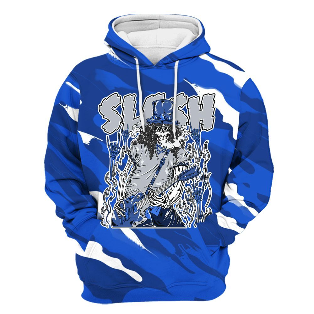 Hoodie To Match Air Foamposite One Royal - Slash Skeleton Colored All Over Print