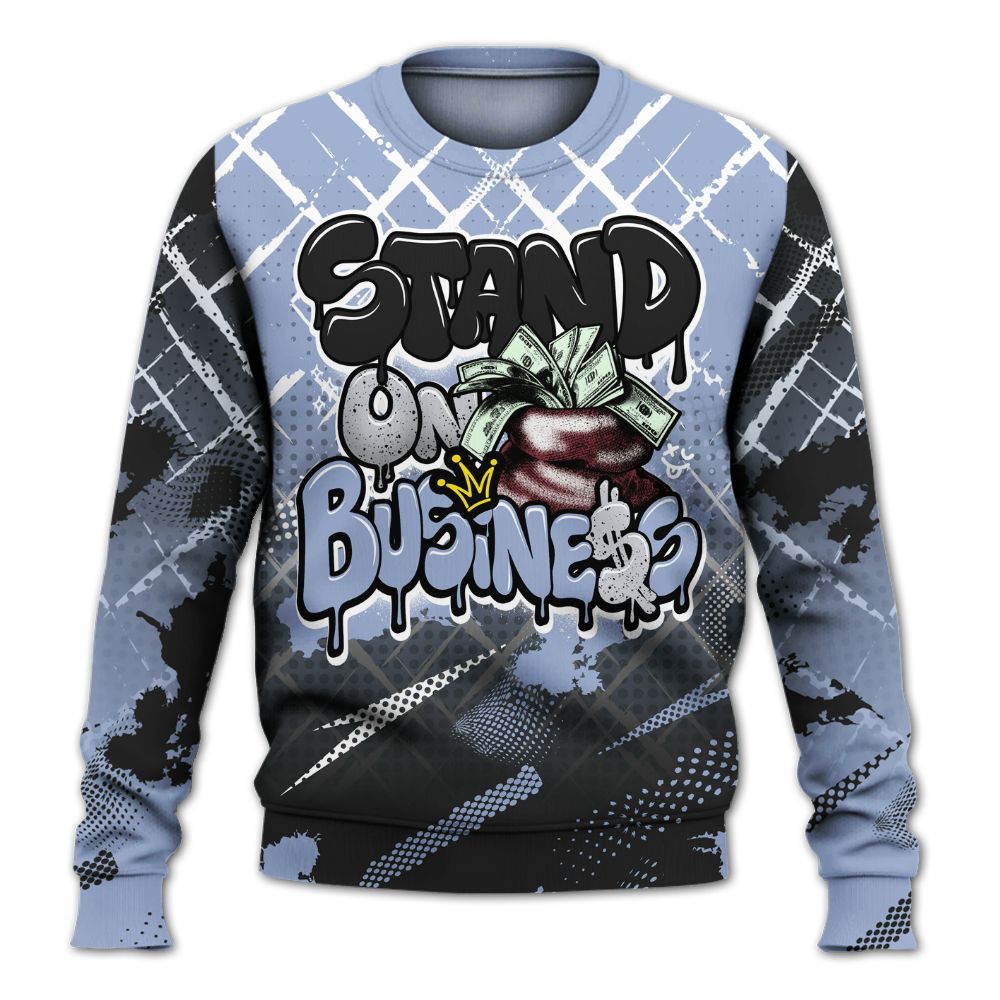 Sweatshirt To Match Black Metallic 5s - Halftone Stand Business Dripping All Over Print