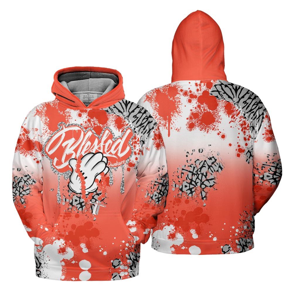 Hoodie To Match Georgia Peach 3s Hoodie, God Blessed Drip Hoodie Outfit 3 Cosmic Clay 903 NCT