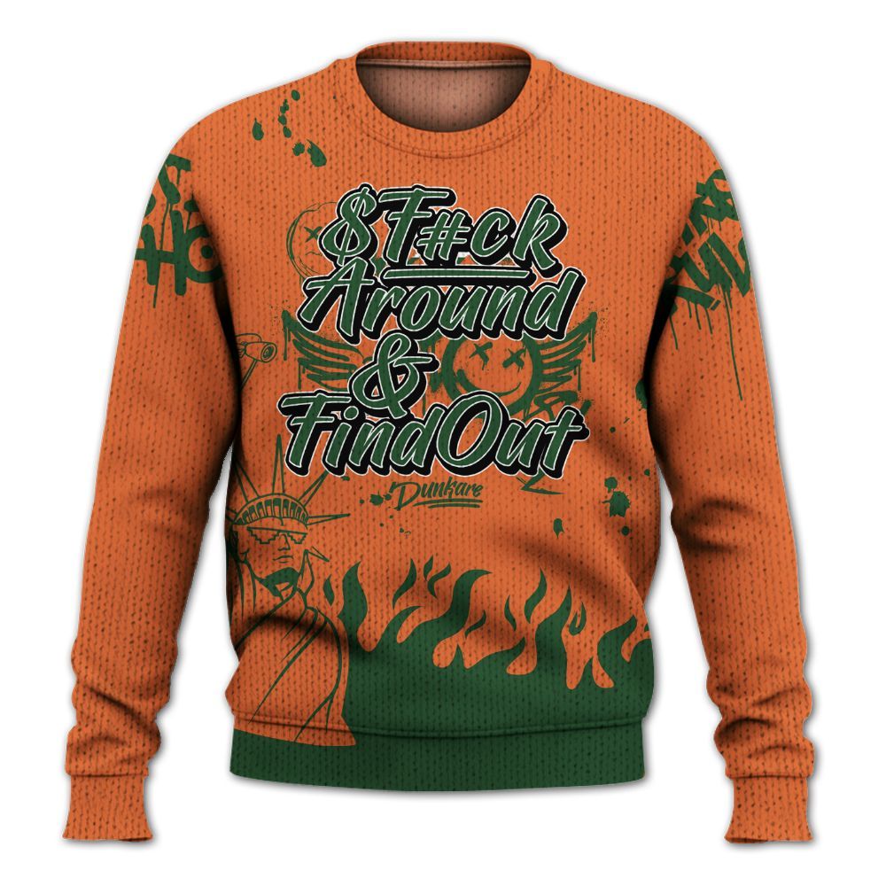 Knitted Sweater To Match Low Miami 5s - Graphic Fck Around Find Out