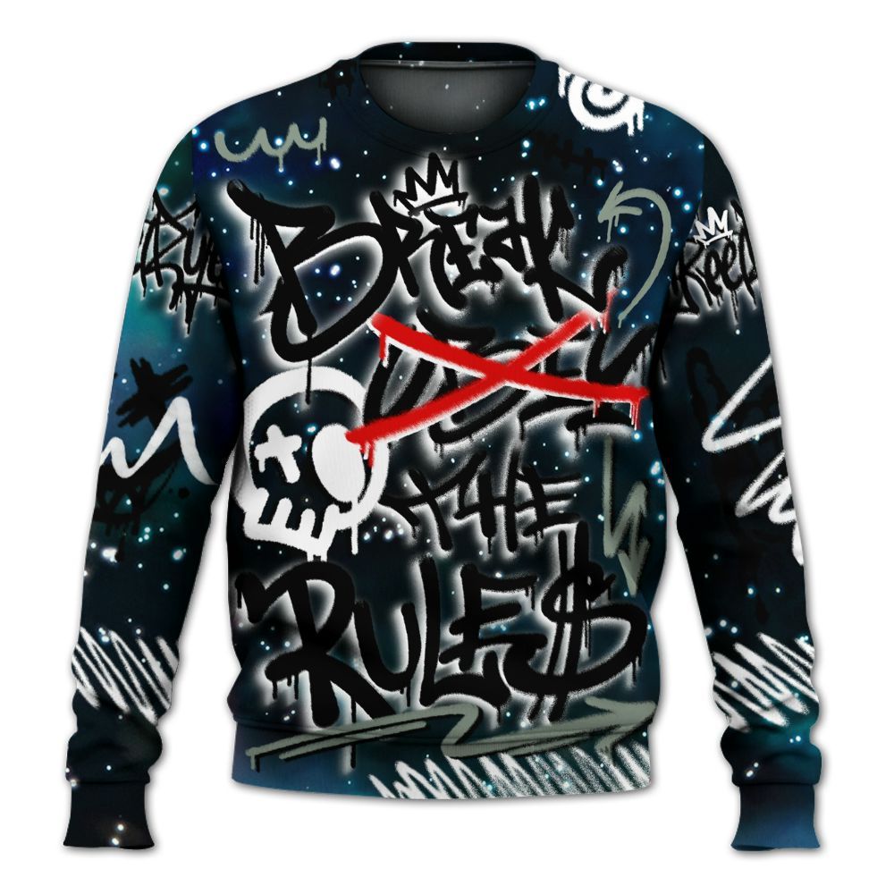 Sweatshirt To Match Air Foamposite One Galaxy - Break Rules Streetwear All Over Print