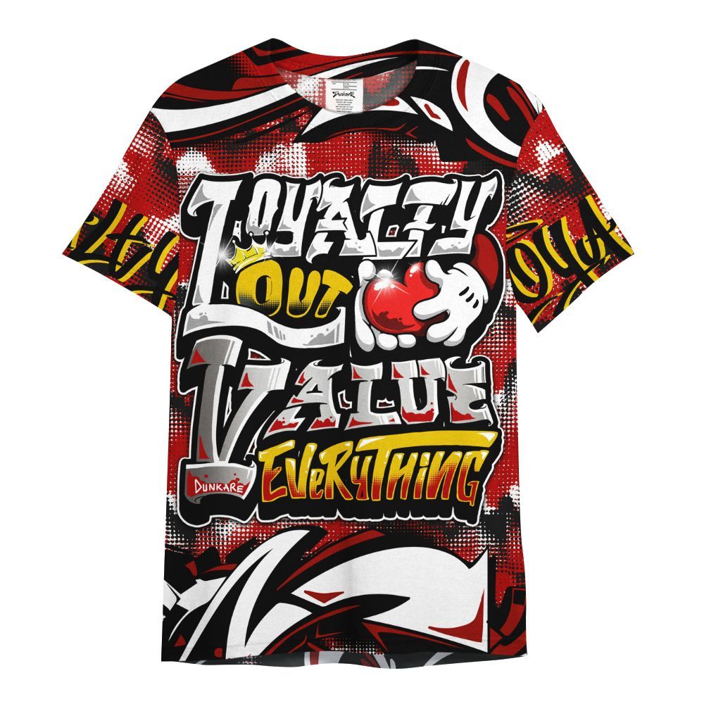Shirt To Match Low Lucky Cat 1s - Loyalty Out Value Graffiti All Over Print