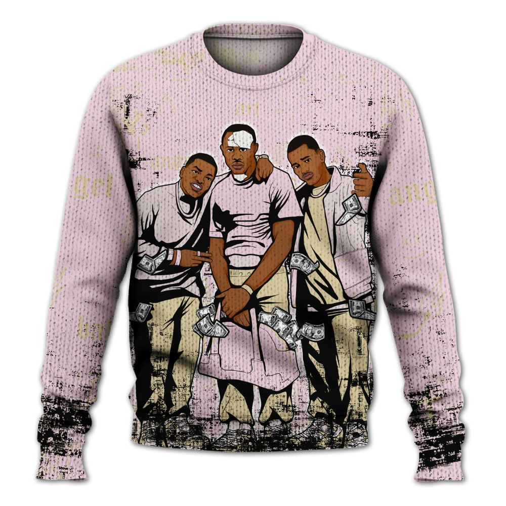 Sweater To Match Denim Iced Carmine 4s - Paid In Full Money Graphic