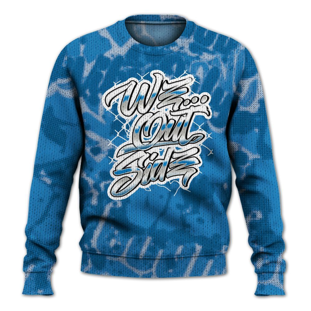 Knitted Sweater To Match Industrial Blue 4s - We OutSider Graphic Street