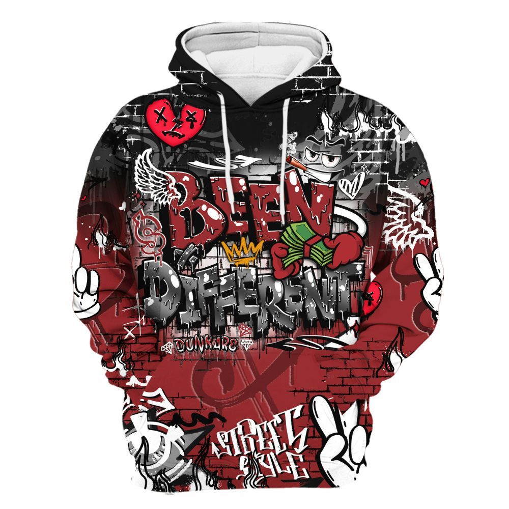 Hoodie To Match Alternate Flu Game 12s - Been Dif2erent Drip Graffiti All Over Print