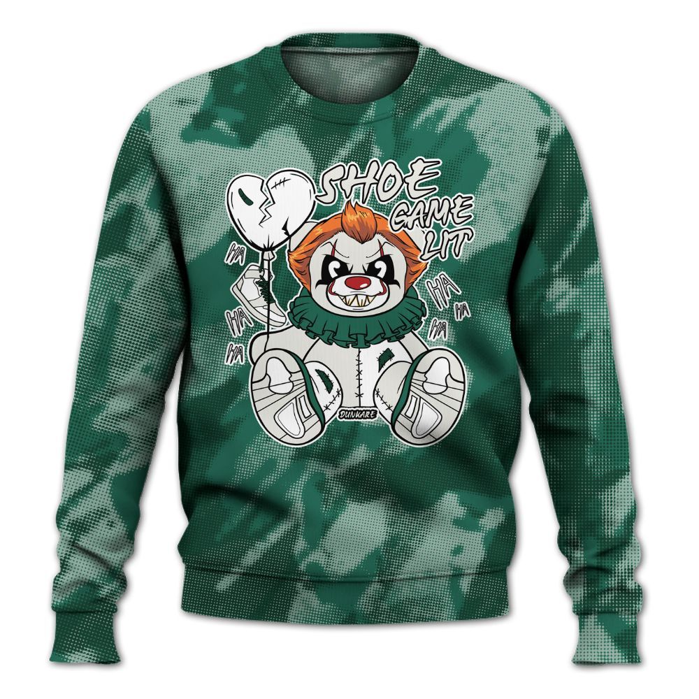 Sweatshirt To Match Oxidized Green 4s - Shoe Game Bear Abstract Halftone All Over Print
