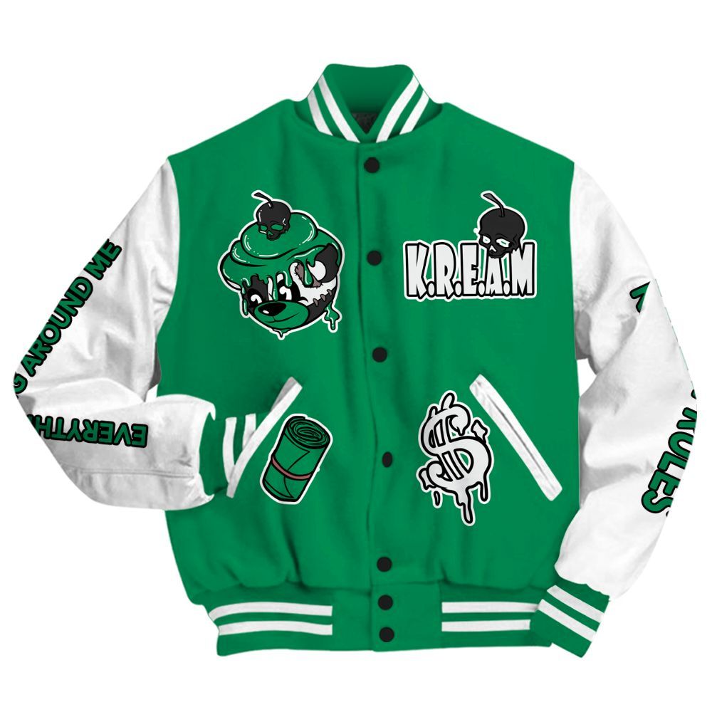 Varsity Jacket To Match Mid Lucky Green 1s - Loot Bear All Over Print