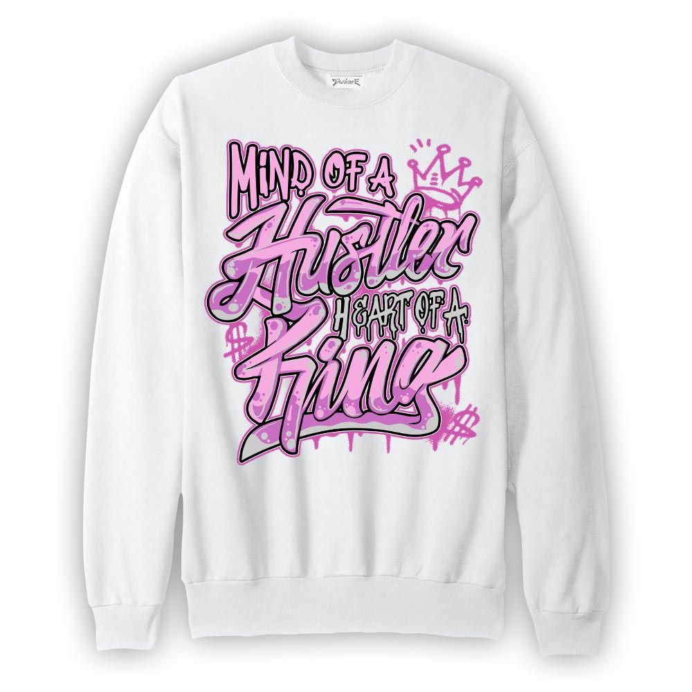 Sweatshirt To match Hyper Violet 4s Sweatshirt - Mind Of Hustlers Heart King Graphic Graphic