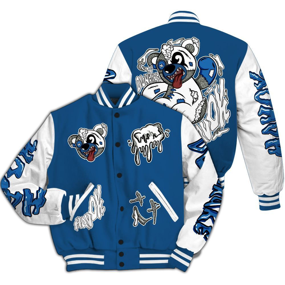 Varsity Jacket To Match Wizards 3s - Havok Bear All Over Print