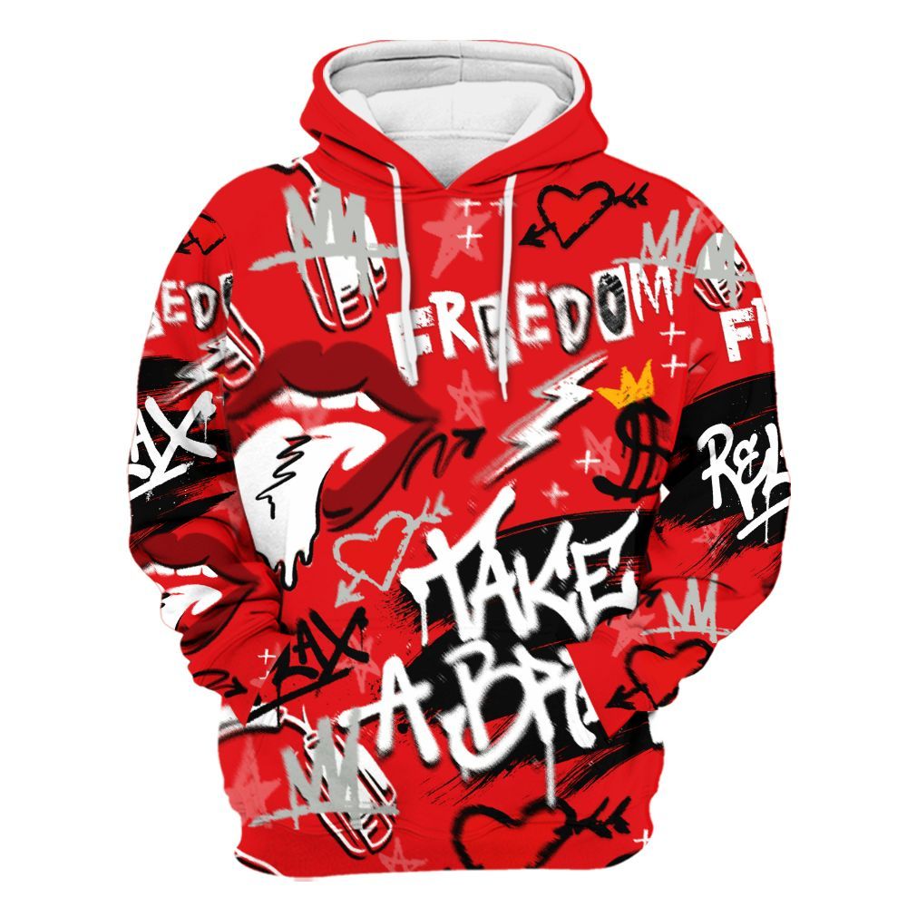 Hoodie To Match Air Max 1 86 Cosmic Clay - Take Break Freedom Graffiti Streetwear All Over Print