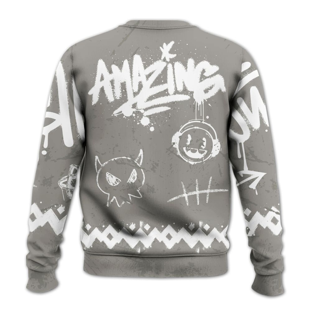 Sweatshirt To Match Cool Grey 9s - Friday Sneaker Crayon All Over Print