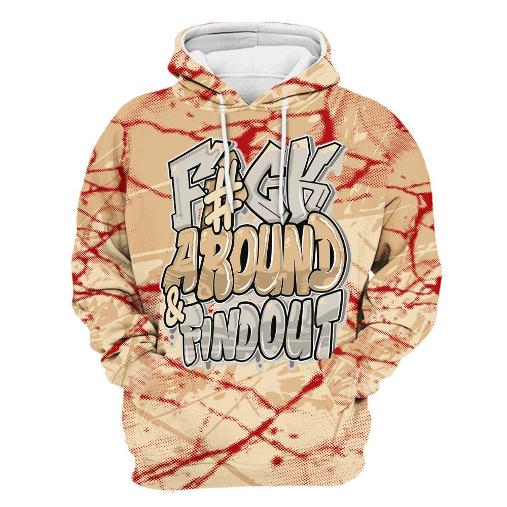 Hoodie To Match Dunk Low Strawberry Waffle - F Around Find Out Graphic Profound All Over Print