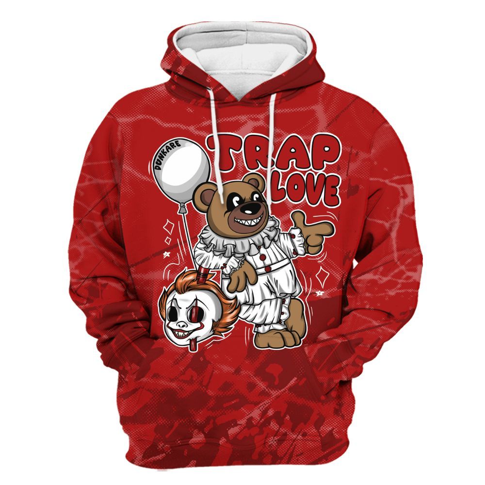 Hoodie To Match Red Taxi 12s - Trap Loves Bear Profound All Over Print