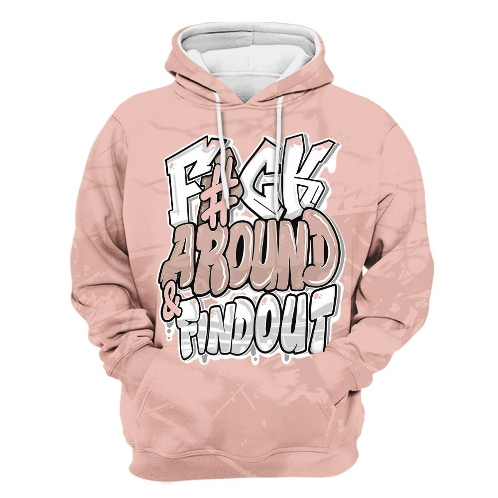 Hoodie To Match Dunk Low Pink Velvet - F Around Find Out Graphic Profound All Over Print