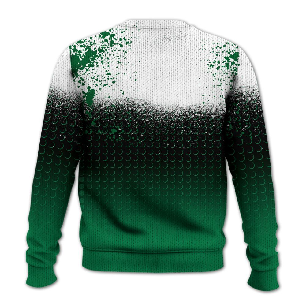 Knitted Sweater To Match Lucky Green 2s - Halftone Time Is Money