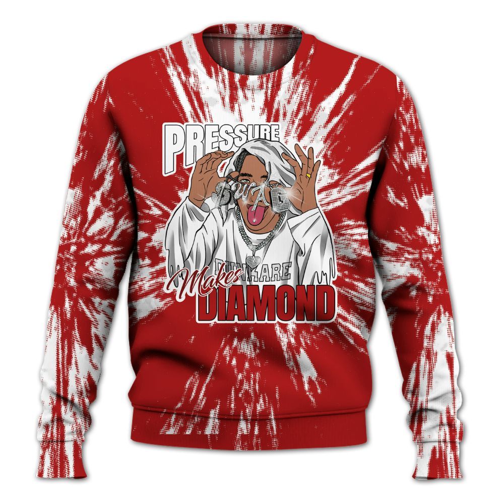 Sweatshirt To Match Red Taxi 12s - Pressures Makes Sweatshirt To Match Lux All Over Print