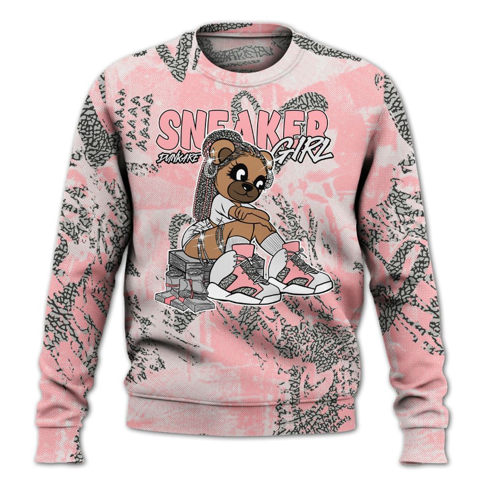 Sweatshirt To Match Retro Wings 3s - Sneaker Girl Bear Heart Grunge All Over Print