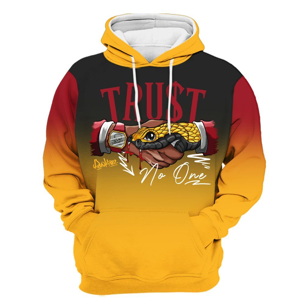 Hoodie To Match White Taxi 12s Shirt, Snake Trust No One Drip All Over Print