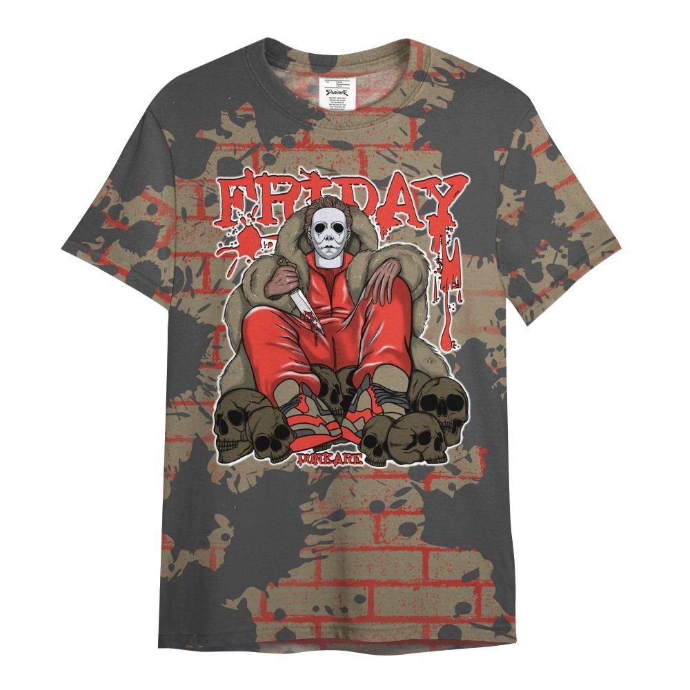 Shirt To Match Olive 9s - Friday Brick All Over Print