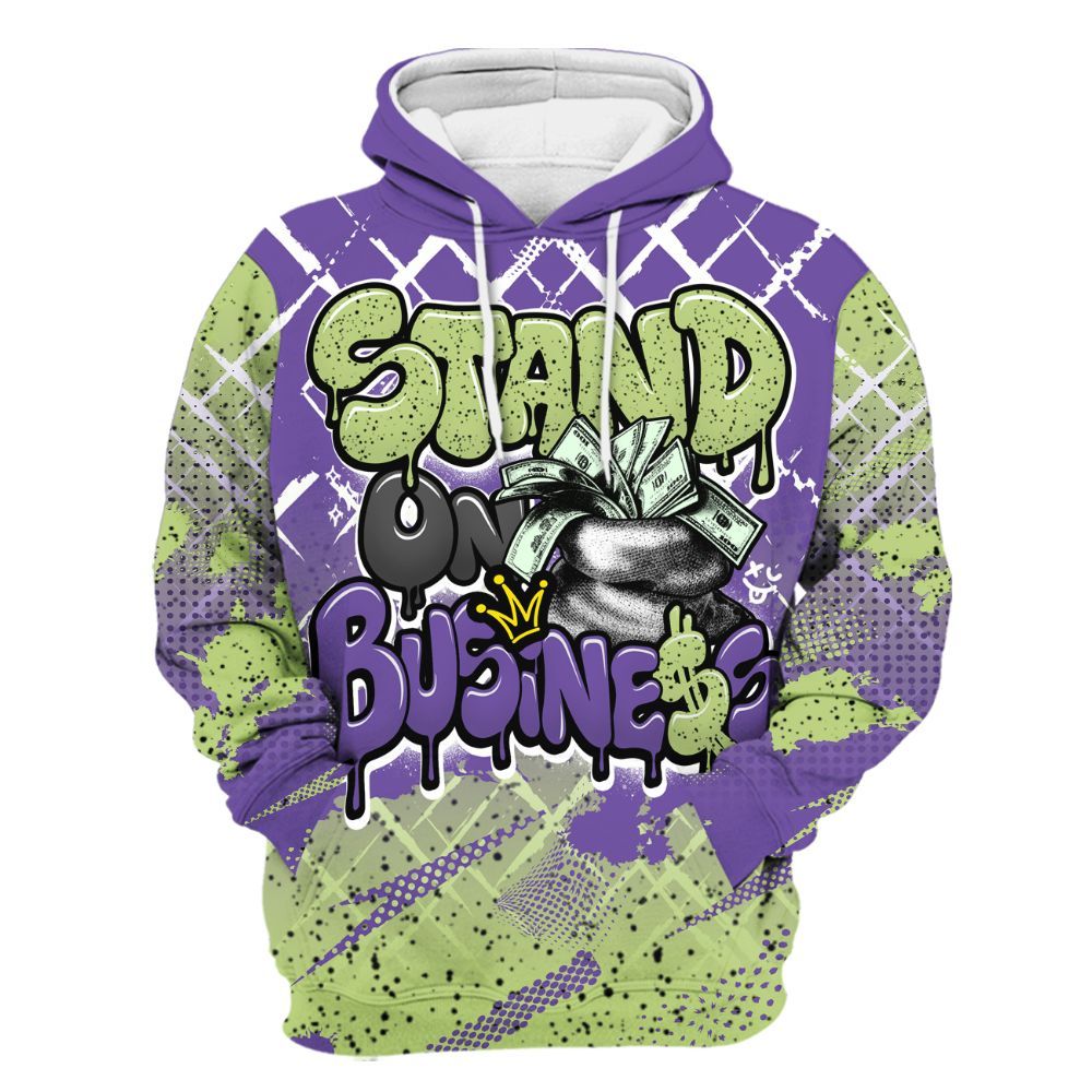 Hoodie To Match Canyon Purple 4s - Halftone Stand Business Dripping All Over Print