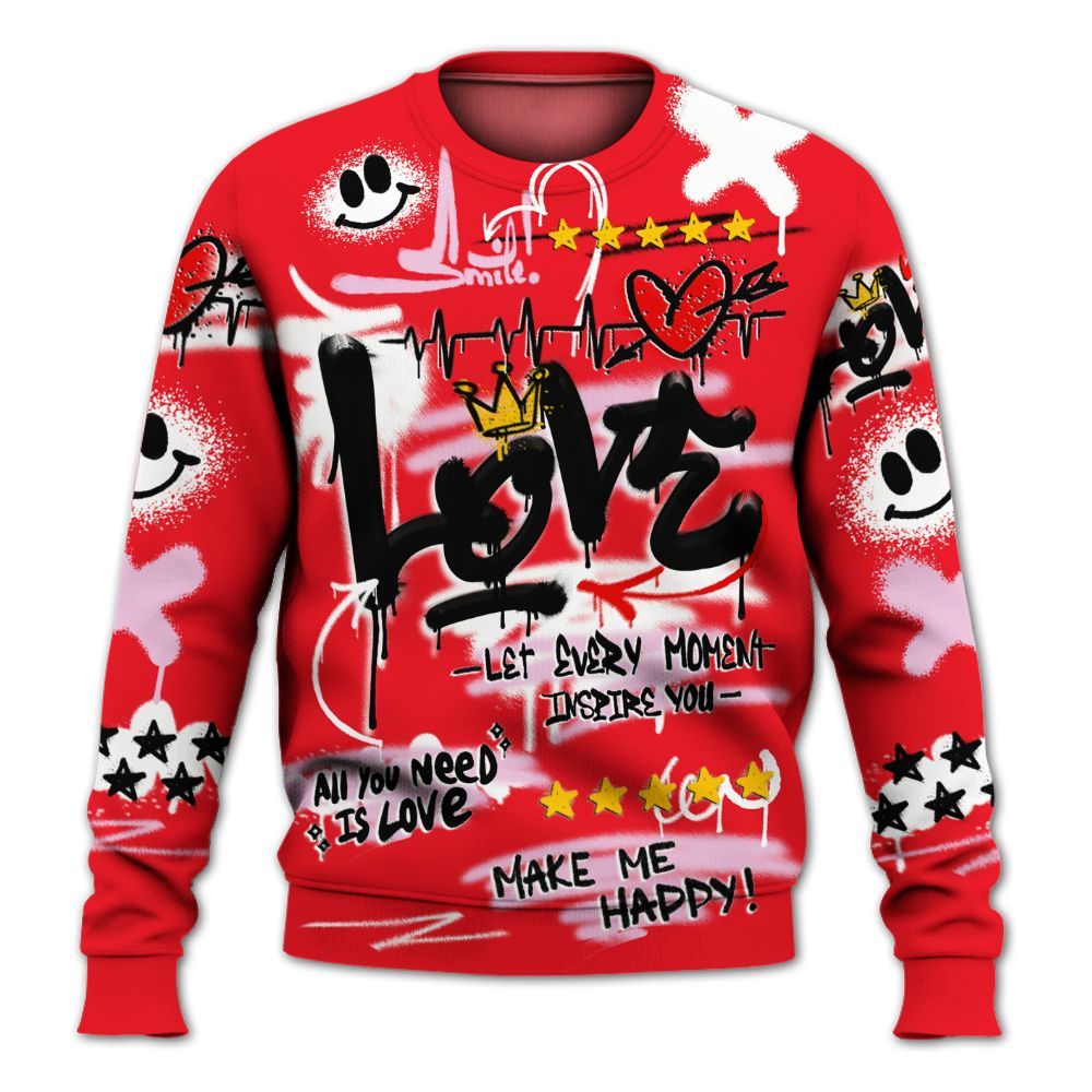 Dunkare Zoom Vomero 5 Valentine's Day 2025 Shirt, Happy Love Beats Graffiti Streetwear All Over Print Unisex Sweatshirt