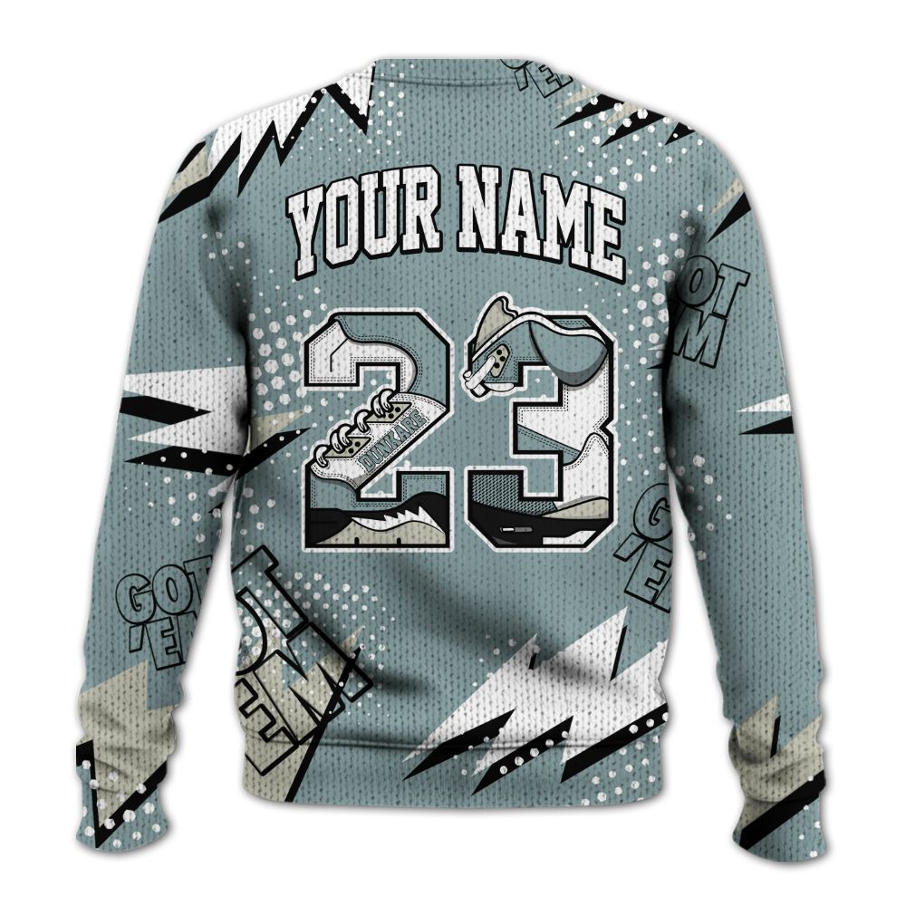 Knitted Sweater To Match AMM Low 17s - Custom Name Number 23 5s