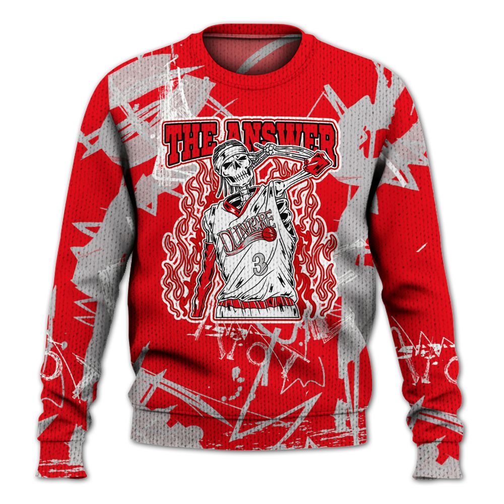 Knitted Sweater To Match Air Max 1 Low Poly - Allen Answer Skeleton Messyz