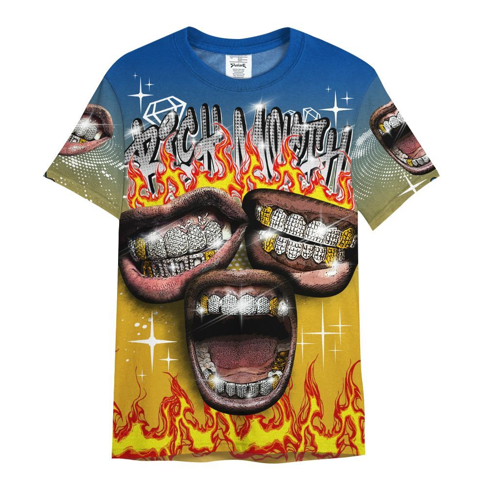 Shirt To Match High Laney 1s - Rich Mouth Fire Rap Retro 90s All Over Print