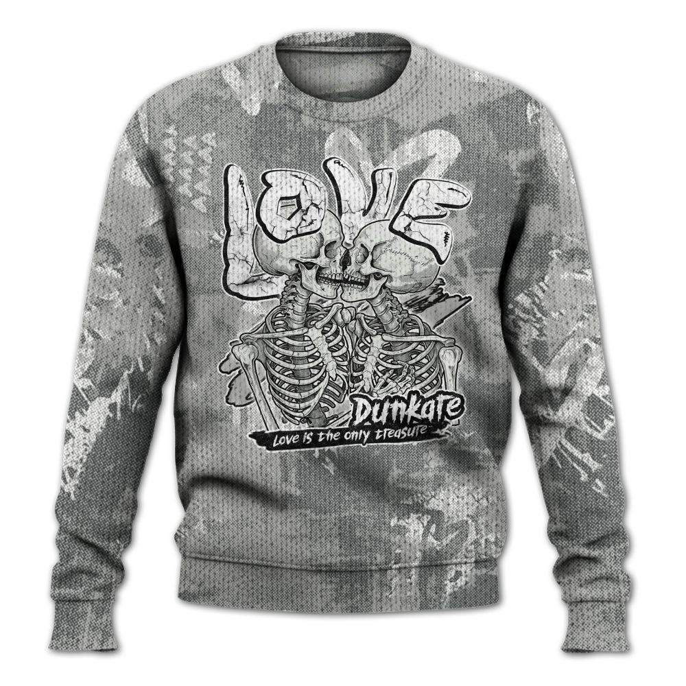 Knitted Sweater To Match Retro Wet Cement 4s - Skull Love