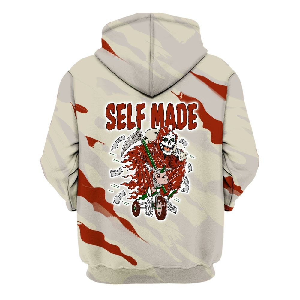 Hoodie To Match El Grito 5s - Self Make Skeleton Colored All Over Print