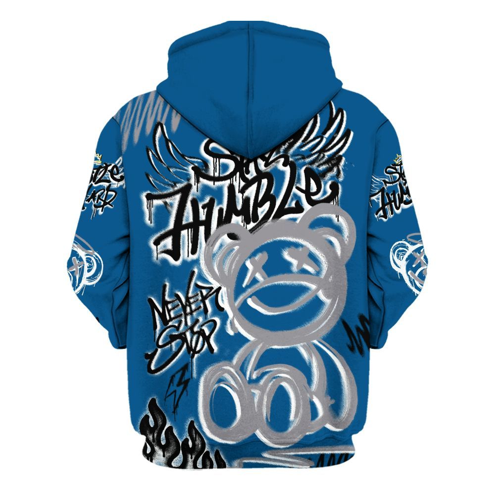 Hoodie To Match High OG True Blue 1s - Humble Drip Streetwear Graffity All Over Print