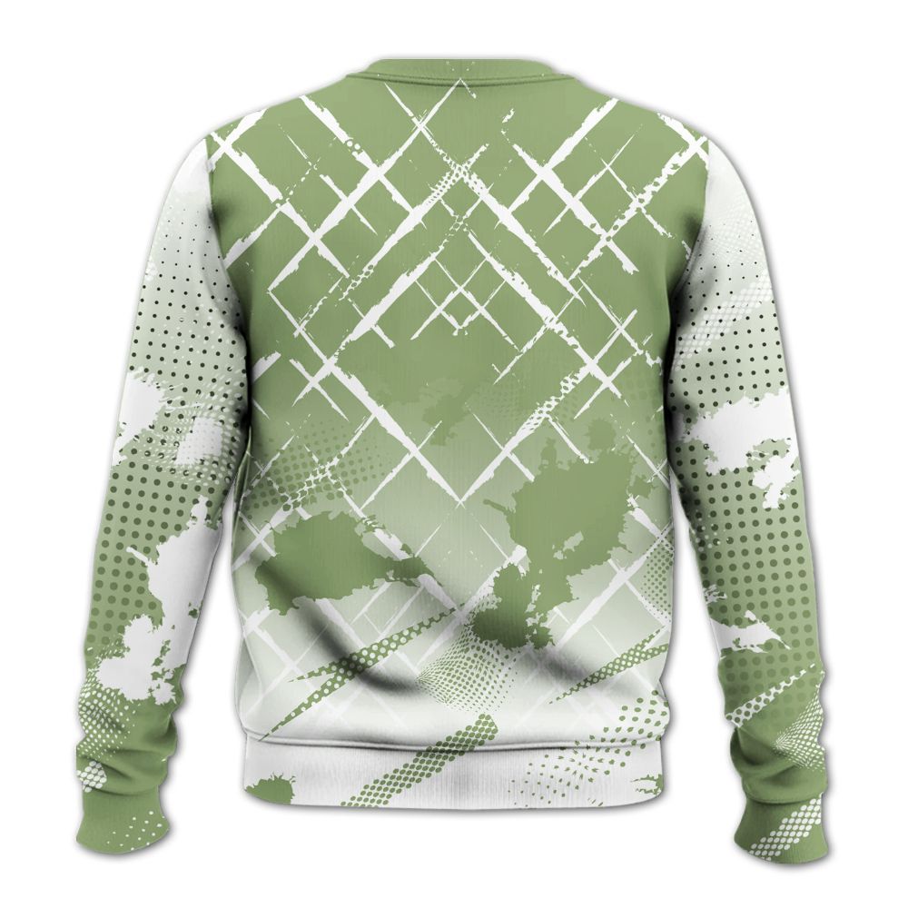 Sweatshirt To Match Oil Green 4s - Halftone Stand Business Dripping All Over Print