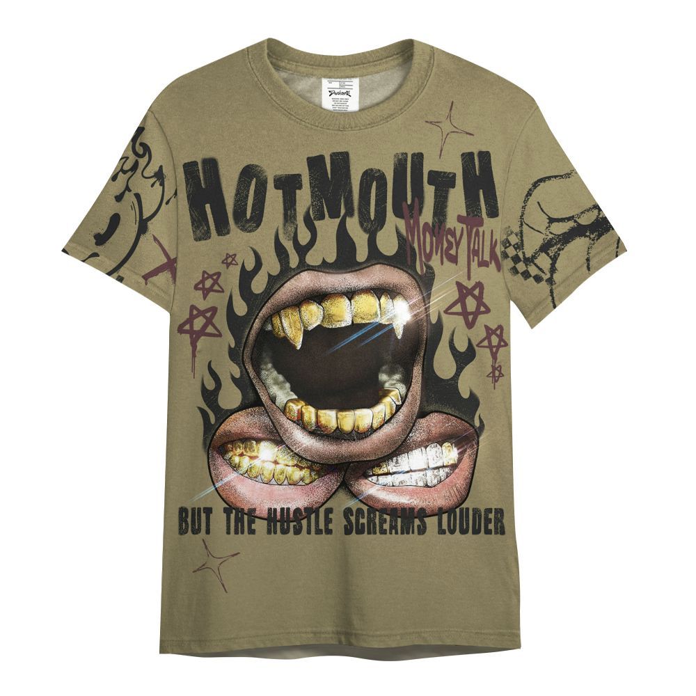 Shirt To Match Black Olive 7s - Mouth Burning Street Style All Over Print