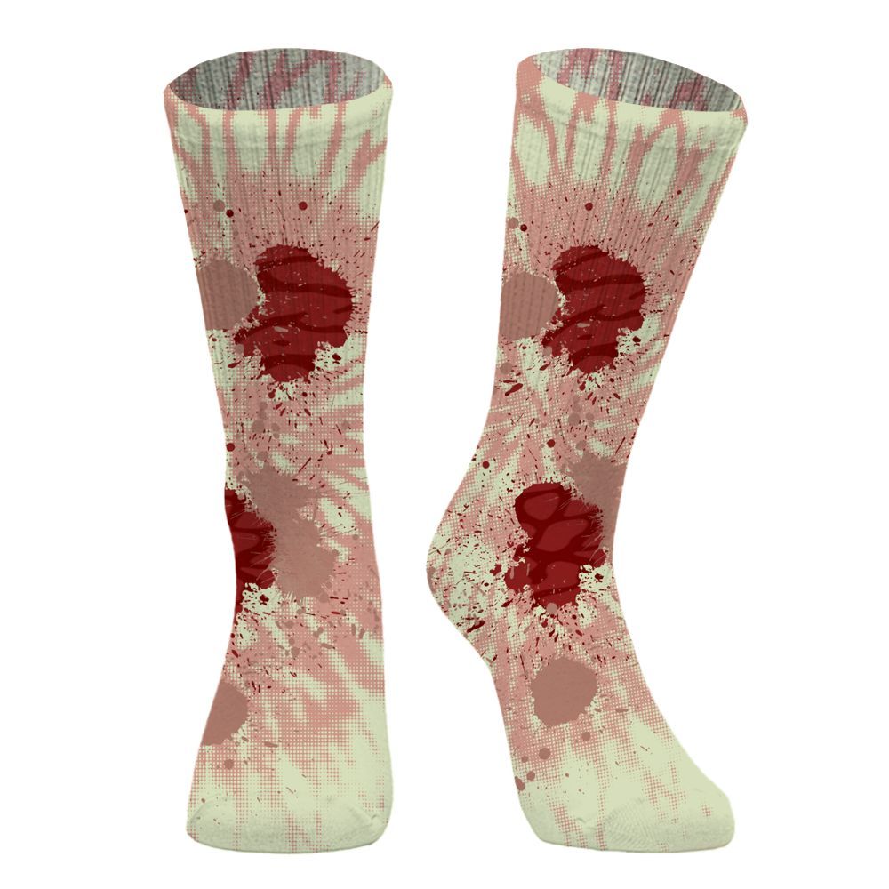 Sock To Match Valentines Day 3s - Tie Dye Graphic
