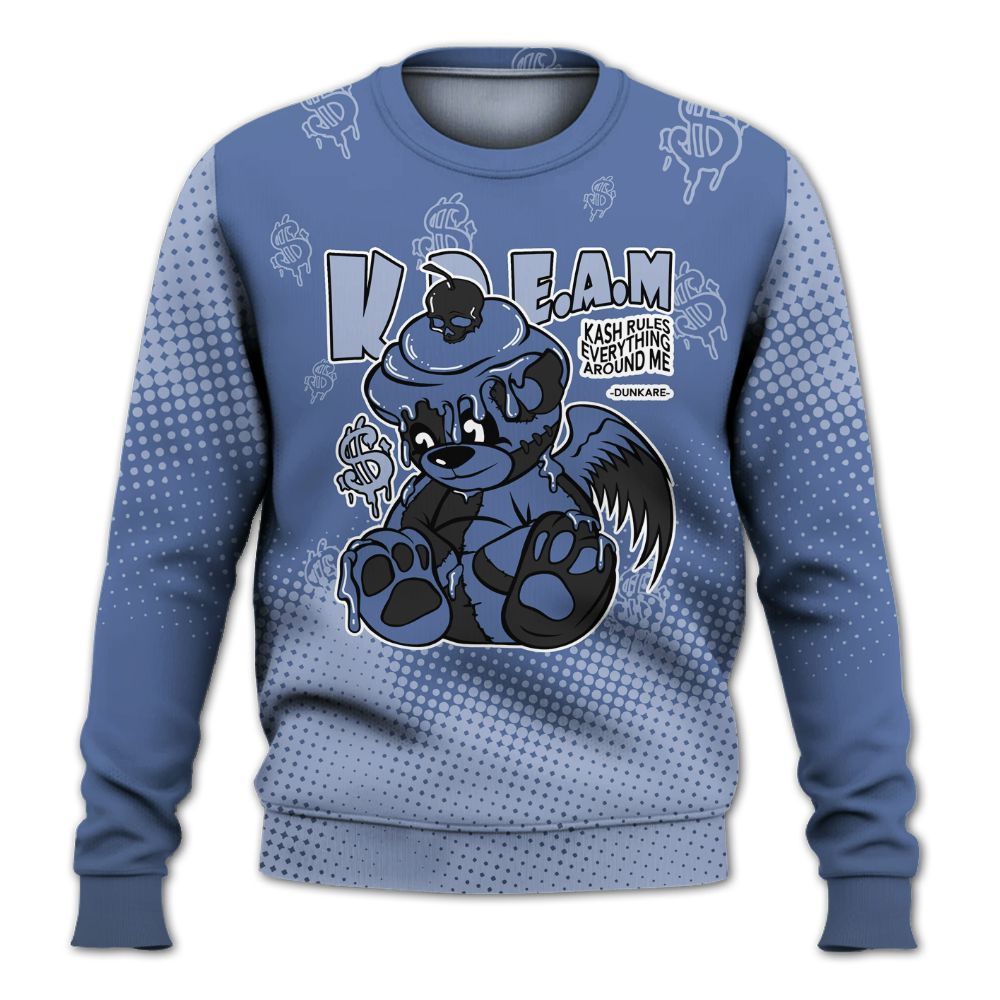 Sweatshirt To Match Black Metallic 5s - Loot Bear Unique Drip All Over Print